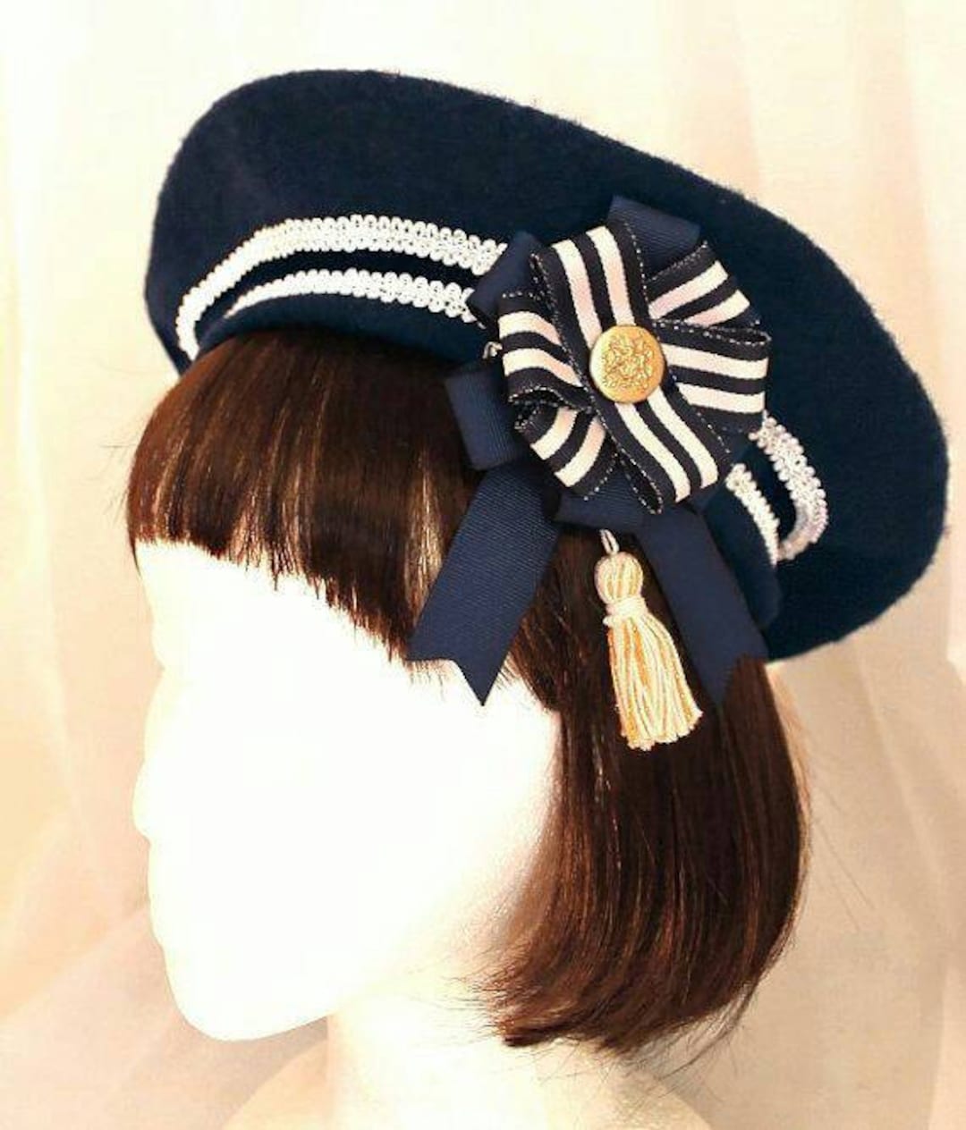 Made to Order: Navy Sailor Beret - Etsy