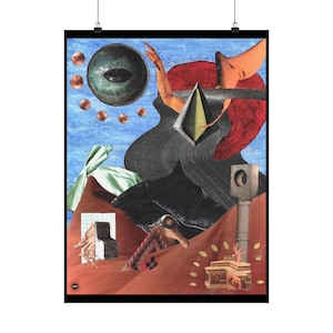 Abstract Collage Art Print "Aphorism" – Modern Home Office Decor