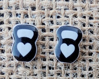 Kettlebell Ohrstecker: Fitness Schmuck Geschenk für Fitness Liebhaber