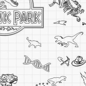 Jurassic Park Full Wrap Digital Laser Engraving File - 40oz Tumbler - Stanley Quencher image 5