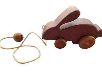 Handmade Wooden Pull along Toy: Timeless Fun for Kids
