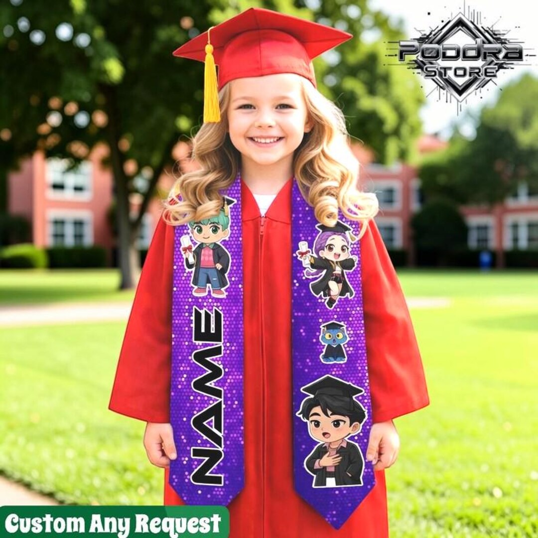 Huntrix Graduation Cap Huntrix Graduation Stole Personalized Name Kpop Grad Sash - Etsy