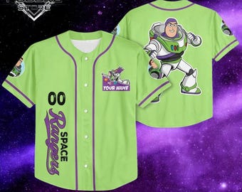 Personalize Buzz Lightyear Custom Kids, Youth, Adult Disney Baseball Jersey Sports Outfits Cute Gifts For Fans Disney