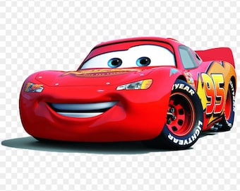 Lightning McQueen PNG, Cars Cartoon Clipart, Red Race Car Graphic, Birthday Shirt Design, Kids Party Print, Instant Download