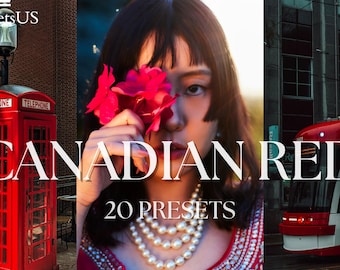 Canadian Red Collection Lightroom Presets – Bold Red Tones & Crisp Whites for a Vibrant Look