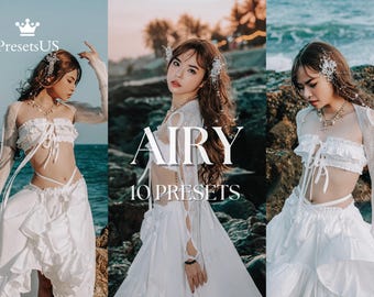 Airy Lightroom Presets: Golden White Mobile & Desktop Filters (Digital Download)