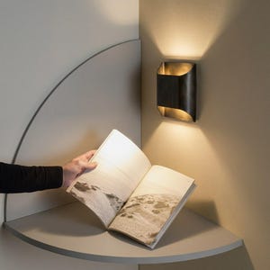 Bauernhaus Messing Wandleuchte, Außenwandleuchte mit schwarzer Patina, Bauernhaus Minimalist Wandleuchte Bild 4
