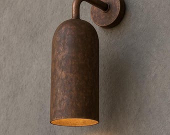 Juego de 5 apliques de pared de cobre, lámparas de pared minimalistas para exteriores.