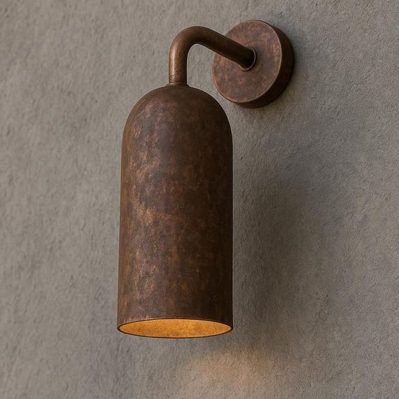 Copper Wall Sconce, Minimalist Outdoor Wall Lamp