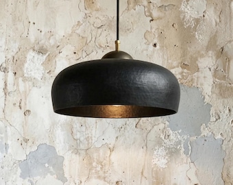 Brass Pendant Light, Patina Farmhouse Kitchen Island Lighting, Ceiling Lamp Black Patina