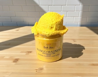 Mango Whipped Sugar Body Scrub Hydrating Nourishing Exfoliating Cleanser