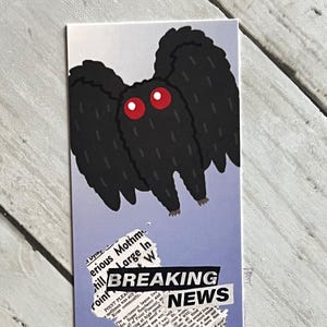 Cryptid Creatures Readathon Bookmark || Mothman Bookmark
