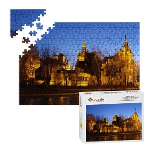 Twilight Castle Jigsaw Puzzle: 300-Piece Basswood, European Architecture