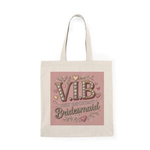 Bridesmaid Proposal Tote Bag: Cotton Canvas Wedding Party Gift