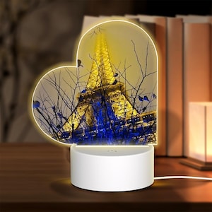 Heart-Shaped Eiffel Tower Night Light: Paris Romantic Decor