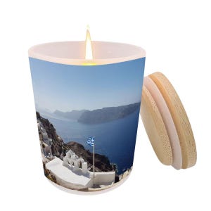 Greek Coastal Soy Candle: 6oz Mediterranean Home Decor