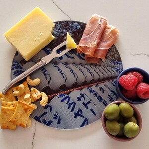 Japanese Lantern Festival Tempered Glass Cheese & Charcuterie Board – Round or Rectangular - Christmas Entertaining Gift