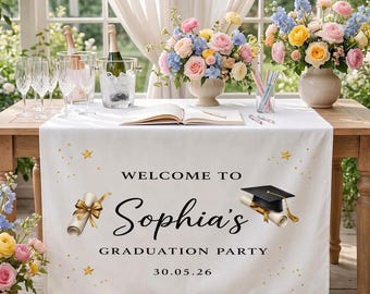 Benutzerdefinierte Abschlussfeier 2026, personalisierte Name Klasse von 2026 Dekor, Cotton Grad Party Centerpiece, Seniorengeschenk