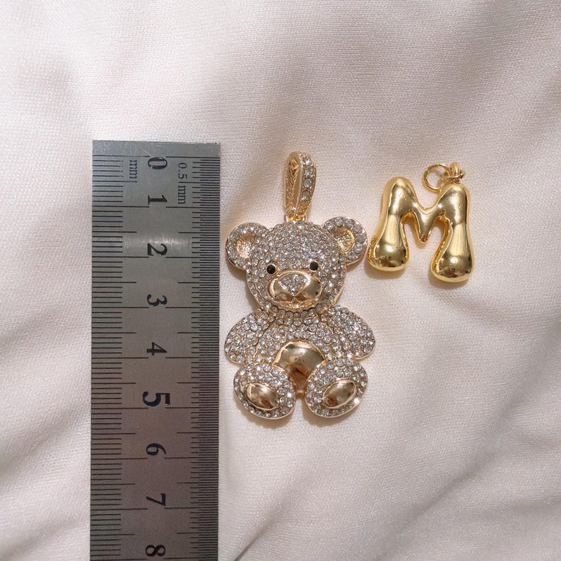 Bubble Initial Bag Charm Cherry Keychain Letters Charm Custom Bag Charms Key Holder Gold Bag Charm Gift Bridesmaid Keychain Gift for Her image 17