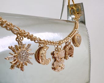 Build Your Own Bag Charm,Custom Keychain,Make Your Own Keychain,Purse Chain Accessory,Personalized Bag Keychain,Custom Bag Char, Gold Filled