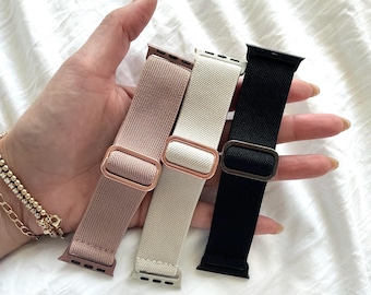 Watch Band for Apple Watch, iWatch Ultra Soft Nylon Band for Women Men Gift for her mom, Adjustable , Apple Watch Sport Strap Bracelet