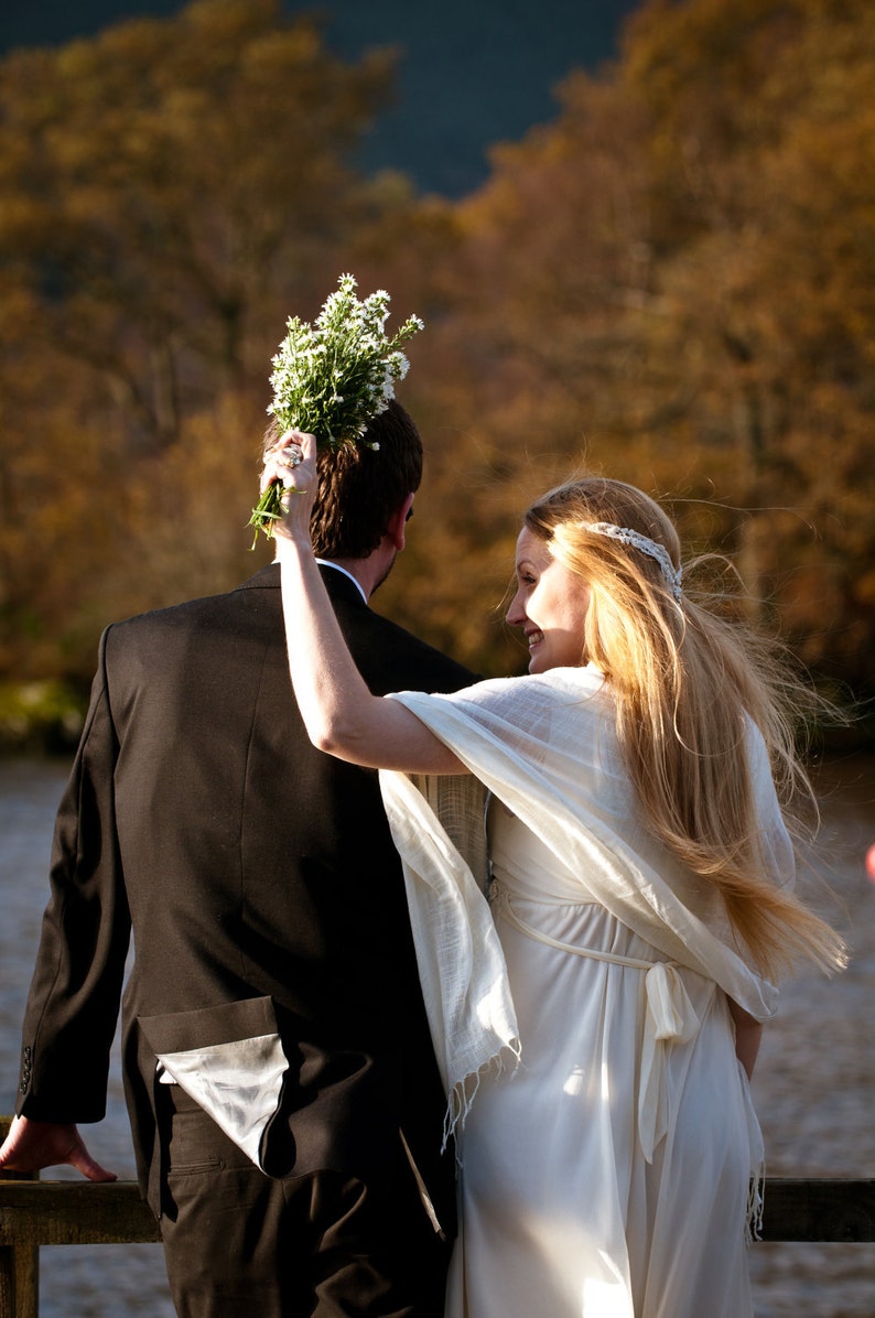 Lacy Pearls bridal headdress
