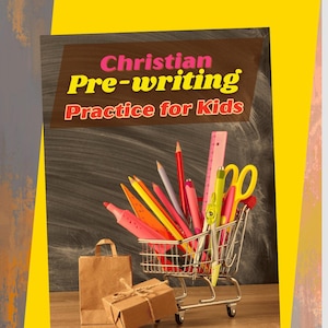 Christian Pre-Writing Tracing Worksheets + Alphabet Handwriting Practice for Kids (35 Pages PDF)