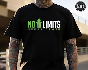 Maglietta da palestra No Limits Human Power Fitness T-shirt per uomo e donna, abbigliamento da allenamento, regalo per palestra