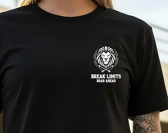 Koszulka damska Break Limits Roar Ahead Gym Odzież fitness Koszulka do ćwiczeń Koszulka do podnoszenia ciężarów Koszulki do ćwiczeń Koszulka sportowa dla trenera na prezent