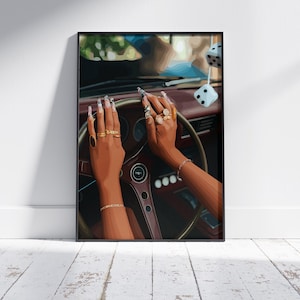 Black Woman Fashion Art Print: Urban Girly Room Decor (Digital Download)