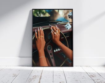 Black Woman Art, Modern Art, Black Woman Wall Art, Black Girl Wall Art, African wall art, Black girl art, Wall Art Digital, Fashion Art