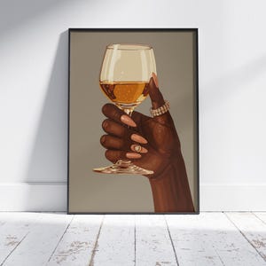Black Woman Art Print: Urban Fashion, Afrocentric Girly Room Decor (Digital Download)