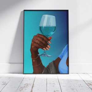 Black Woman Art Print: Urban Fashion, Afrocentric Girly Room Decor (Digital Download)