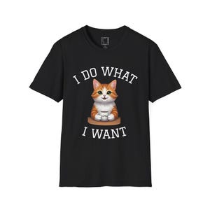 Cute Cat Graphic Unisex Softstyle T-Shirt | Animal Lover Gift, Pet Owner Tee, Casual Wear, Birthday Present, Fun Shirt