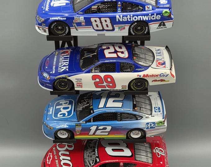 4 car slanted freestanding display 1/24 scale
