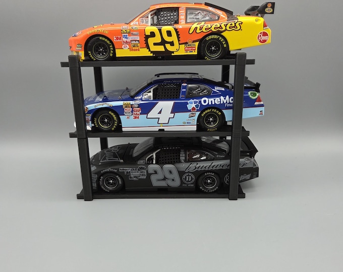 3 car 4 post lift freestanding display 1/24 scale
