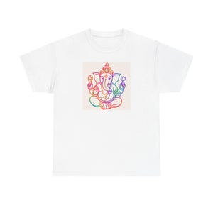 Ganesha Graphic Tee, Organic Cotton Unisex T-shirt, Trendy Apparel, Vegan Gift for Men and Women, Hindu Elephant Design Shirt, Spiritual