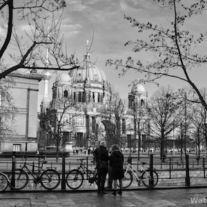 Black and White Berlin Photography Digital Download Set - 5 High-Res Printable Wall Art Photos - Victory Column, Berlin Wall, Cathedral