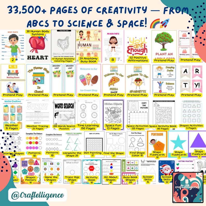 34,000+ Kids Learning MEGA Bundle: Homeschool & Classroom Activities ...