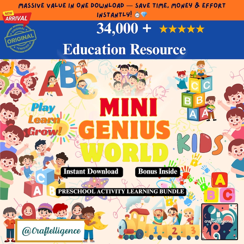 34,000+ Kids Learning MEGA Bundle: Homeschool & Classroom Activities ...