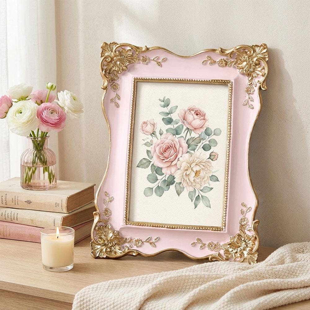 Ornate Pink Picture Frame - Etsy