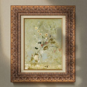 Chunky Solid Wood Frame - Custom Size Ornate Picture Frame, Vintage European Canvas Oil Painting Empty Frame