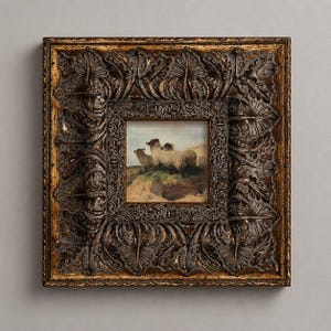 Chunky Solid Wood Frame - Custom Size Ornate Picture Frame, Vintage European Canvas Oil Painting Empty Frame