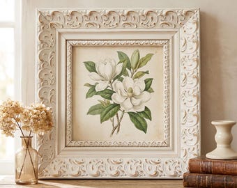 Französischer Vintage Blumen Massivholzrahmen | Benutzerdefinierte Luxus Ölgemälde Puzzle Bilderrahmen | Elegantes Foto Kunst Rahmen Geschenk