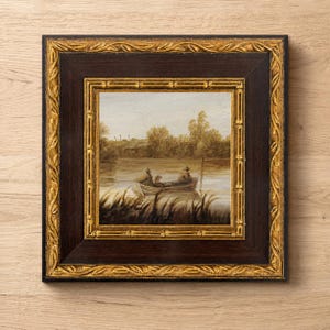 Marco de madera dorado antiguo, madera auténtica tallada rústica, marco de fotos vintage ornamentado personalizado, expositor de arte personalizado para lienzo, decoración del hogar