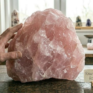 Large 5kg Rose Quartz Crystal Rough Stone | Large Natural Raw Pink Gemstone Specimen | Healing Crystals Bulk | Home Office Garden Rock Decor