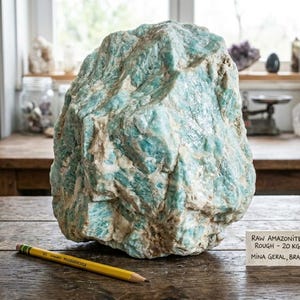 10kg Amazonite Crystal Rough Stone | Extra Large Natural Raw Blue Green Gemstone Specimen | Healing Crystals Bulk | Home Garden Rock Decor