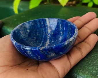 Lapis Lazuli Crystal Bowl | Hand Carved Altar Bowl, Home Decor