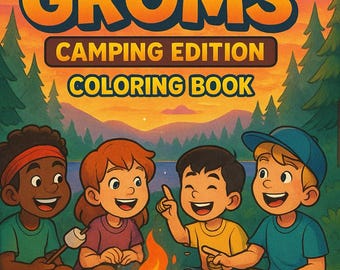 Camping Malbuch für Kinder: 33 Outdoor Abenteuer Seiten (Digitaler Download)