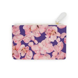 Floral Mini Clutch Bag, Cute Makeup Pouch, Spring Accessories, Gift for Her, Flower Print Coin Purse, Travel Essentials